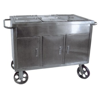 Stainless steel dinner delivery vehicle