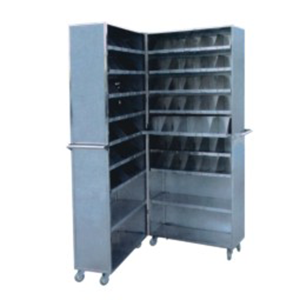 Mobile folding stainless steel medicine cabinet